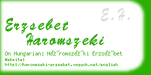 erzsebet haromszeki business card